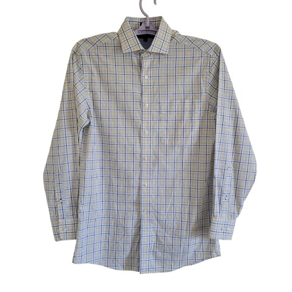 Tommy Hilfiger Other - Tommy Hilfiger Plaid Regular Fit Button Up Dress Shirt Mens Size 14 1/2 (32-33)